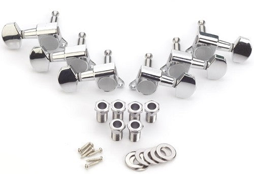 3x3 Gotoh Style Tuners, Oversized Buttons, Chrome Finish E44BB