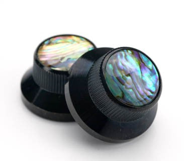 Black Bell Knobs Real Abalone Tops A38BB