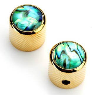 Gold Knobs, Fits Tele® - Real Abalone Tops A41BB