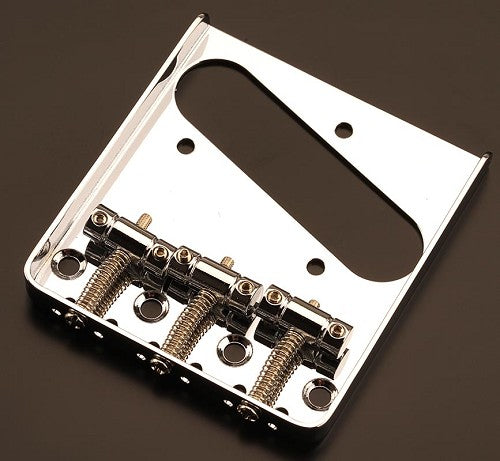 3 CHROMED Brass Saddle Bridge Chrome, Fits Tele® C09BB