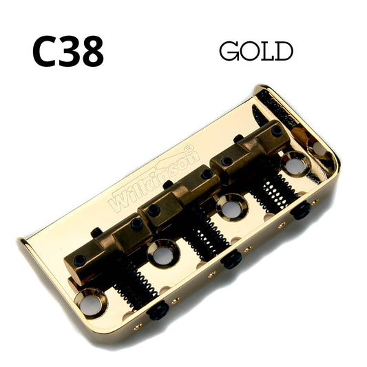 GOLD Cutaway Wilkinson Compensated Bridge Brass Saddles - Fits Tele®  Guitarfetish C38BB