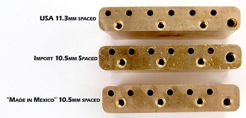 Import 10.5mm Spaced Brass Tremolo Block  D73BB