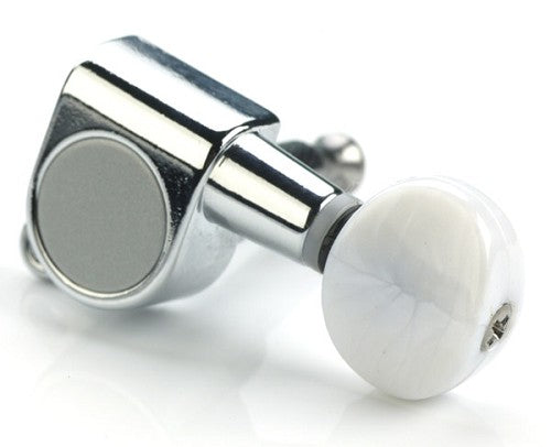 Gotoh Style Tuners, Chrome with Mother of Pearl Button- Elegant! E51BB