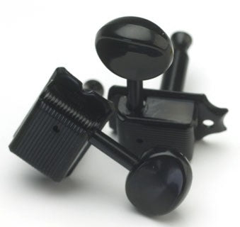 Black Vintage Fender®-Style tuning Machines/Press fit Bushings E05BB