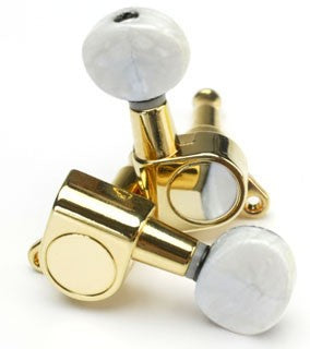 Gotoh Style Deluxe Tuners, Gold with White Mother of Pearl Button E53BB